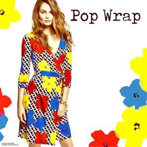 DVF x Andy Warhol Pop Art Wrap Dress